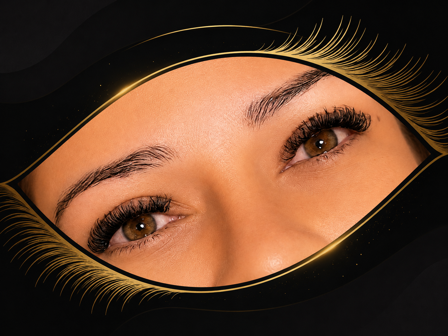 Olhos com cílios no estilo Volume Brasileiro